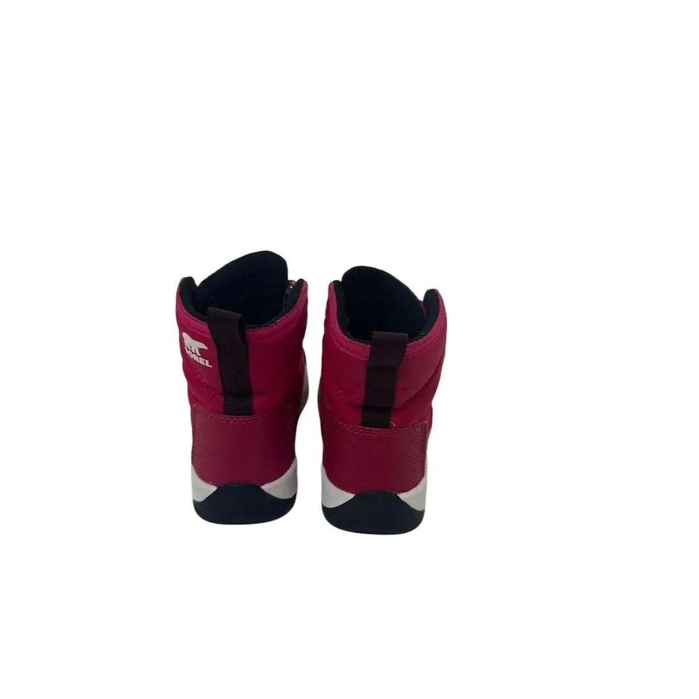 Sorel Whitney II Kids Pink Winter Boots Size 9 Waterproof Lace-Up